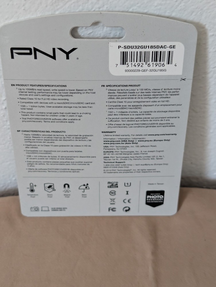 PNY 32GB MicroSDHC Elite Micro Dash Camera Memory Card