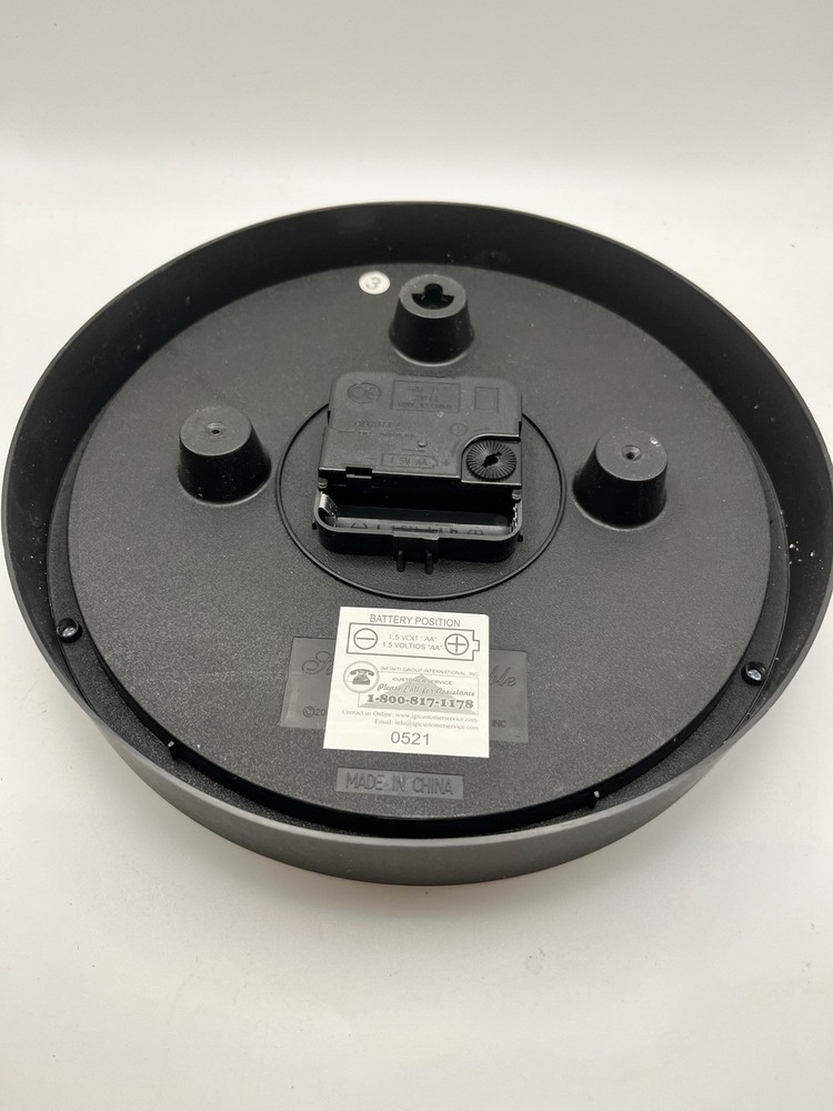Plasti Black Wall Clock Tested It Works