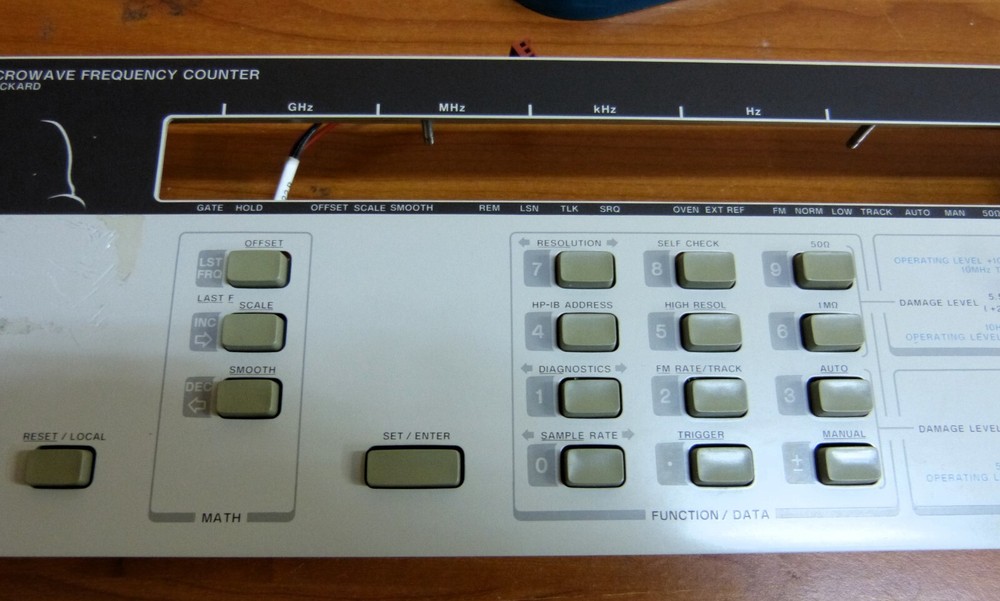 HP 05350 HP 5350A microwave frequency counter keyboard