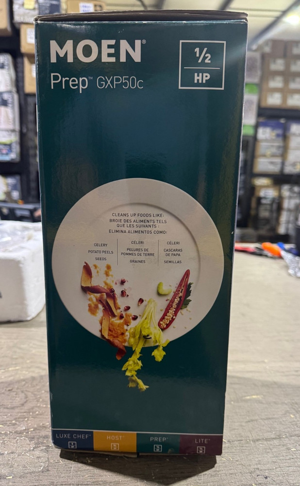 MOEN Prep Series 1/2 HP Continuous Feed Garbage Disposal with Power Cord