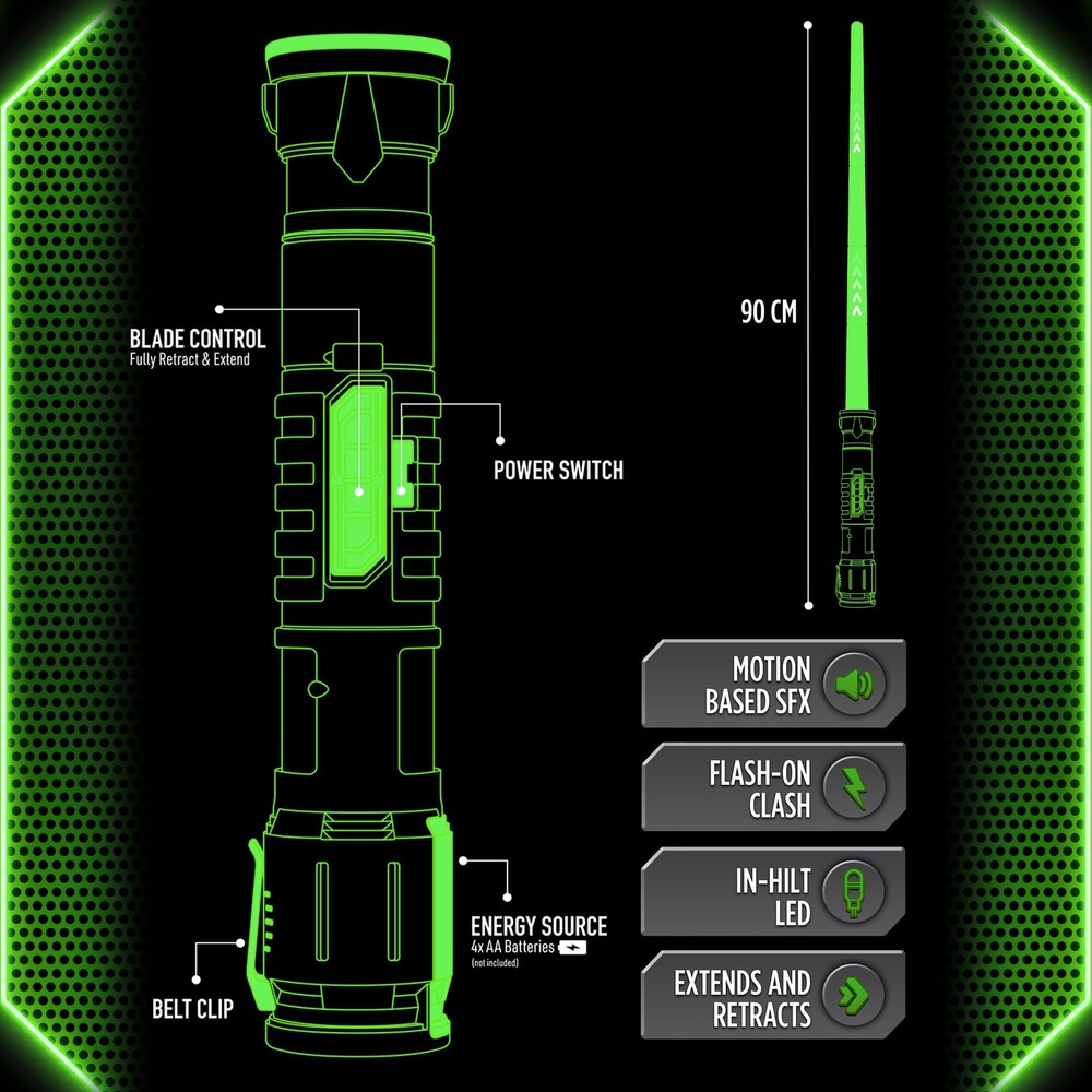 Power Saber Energy Blade Green First Ever Automatic Auto Medium,