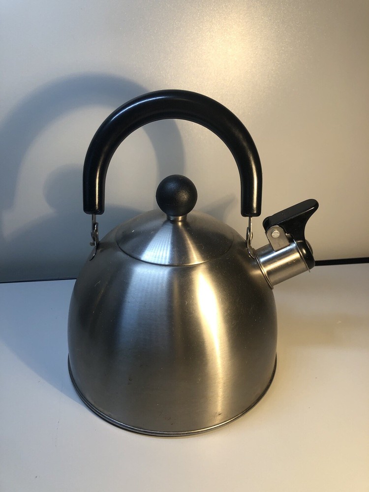 Great Camping Stainless Steel Whistle Tea/Coffee Kettle Folding Handle