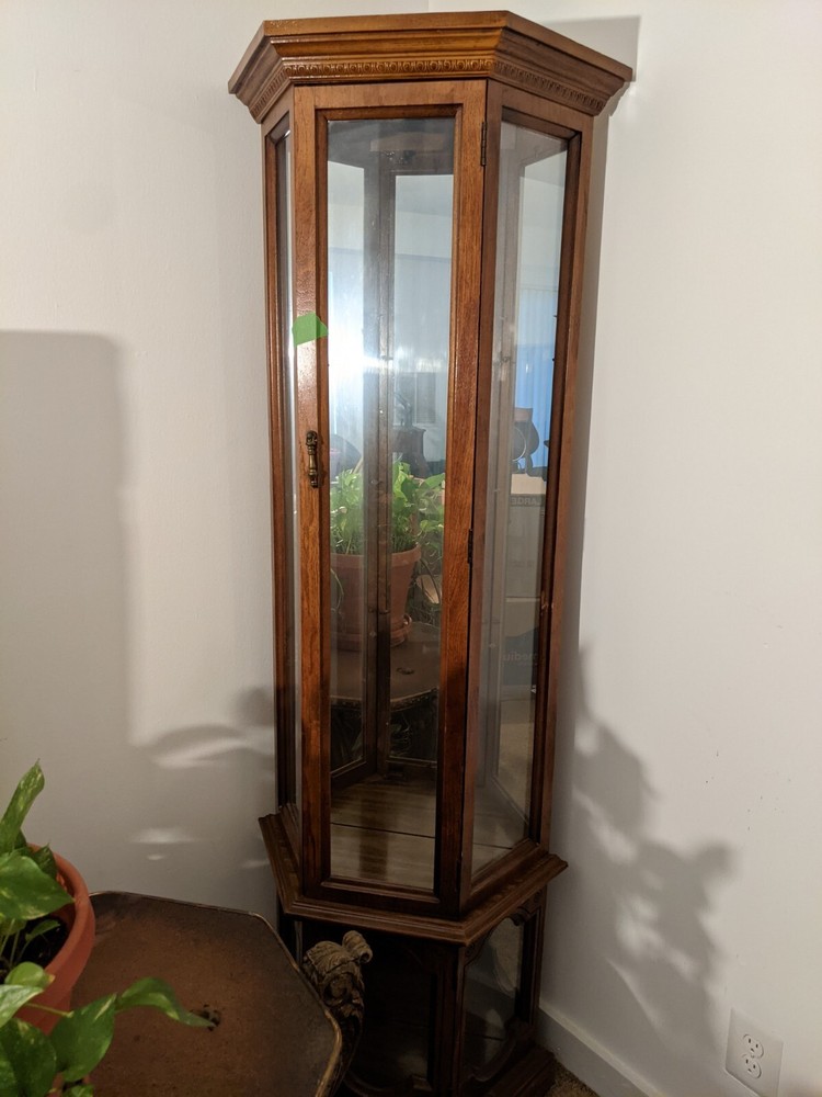 Tall wood Display Cabinet