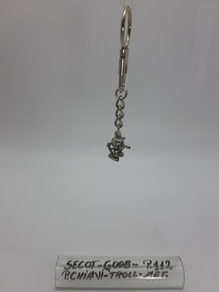 Troll keychain - chrome metal - chrome - code G008 - secot