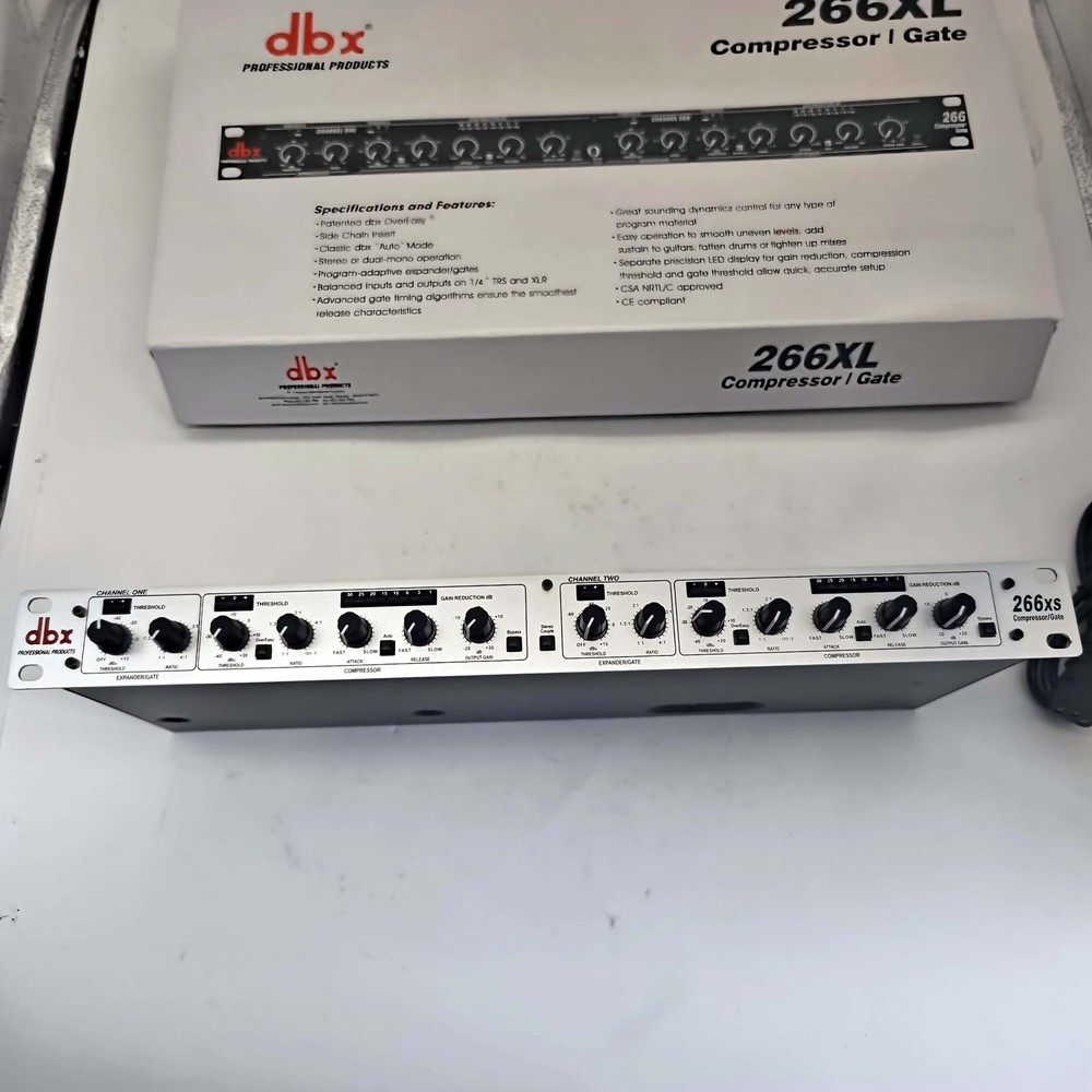 266xs dbx Dual Channel Compressor Gate Dynamics Processor w/ Side Chain Insert