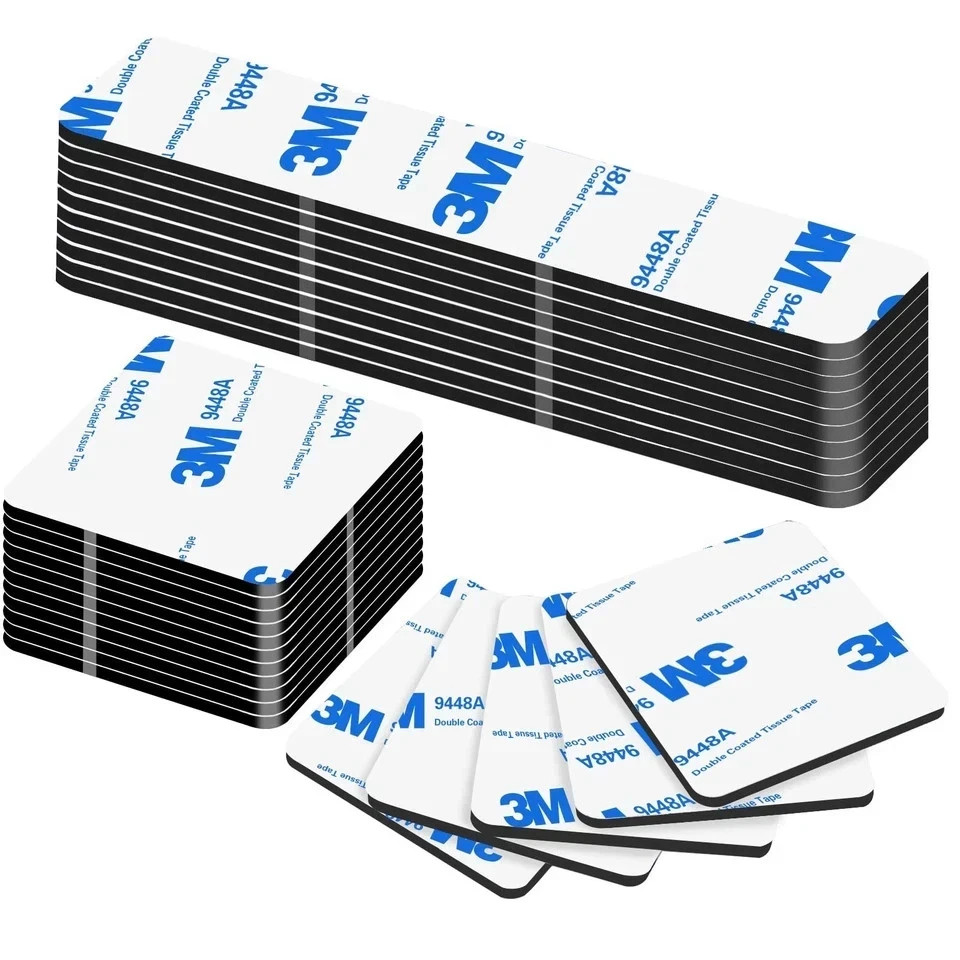 60Pcs Double Sided Adhesive Pads Heavy Duty Mounting Foam Tape Rectangular Wall