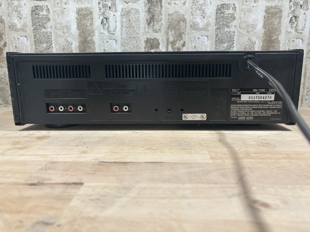 Denon DN-770R Stereo Double Cassette Tape Deck⭐️Precision Component⭐️Tested Read