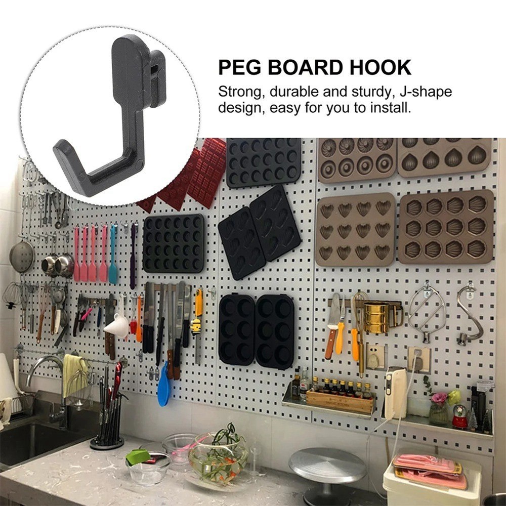 24Pcs Pegboard Hooks J Shape Pegboard Hook Peg Board Tool Organizer1818