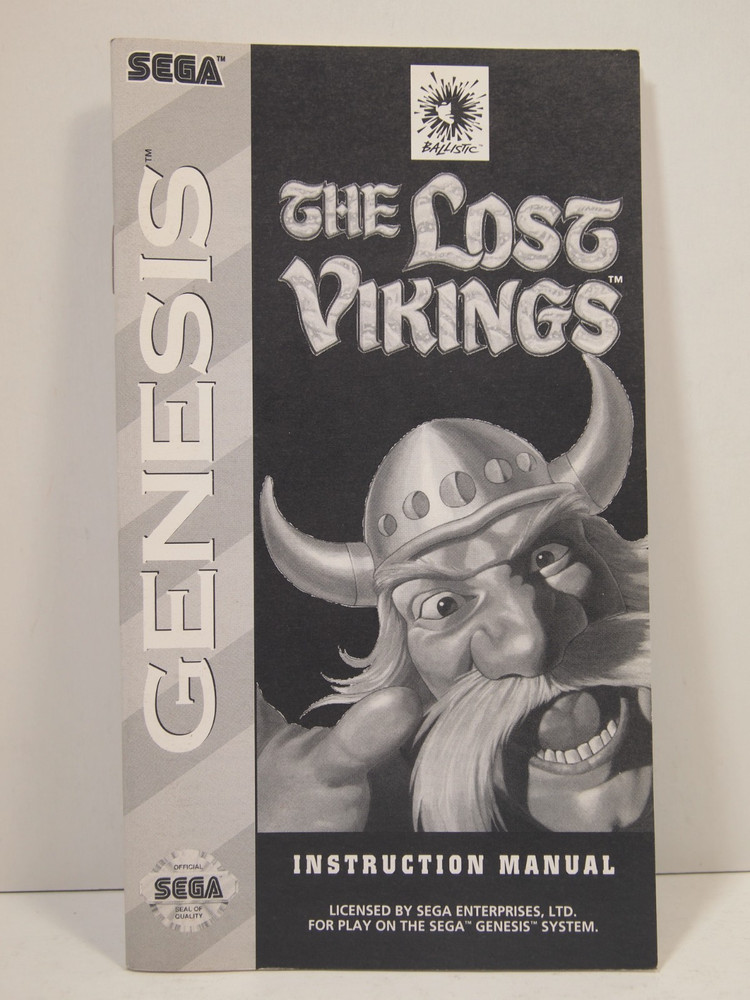 The Lost Vikings (SEGA Genesis) Authentic MANUAL ONLY