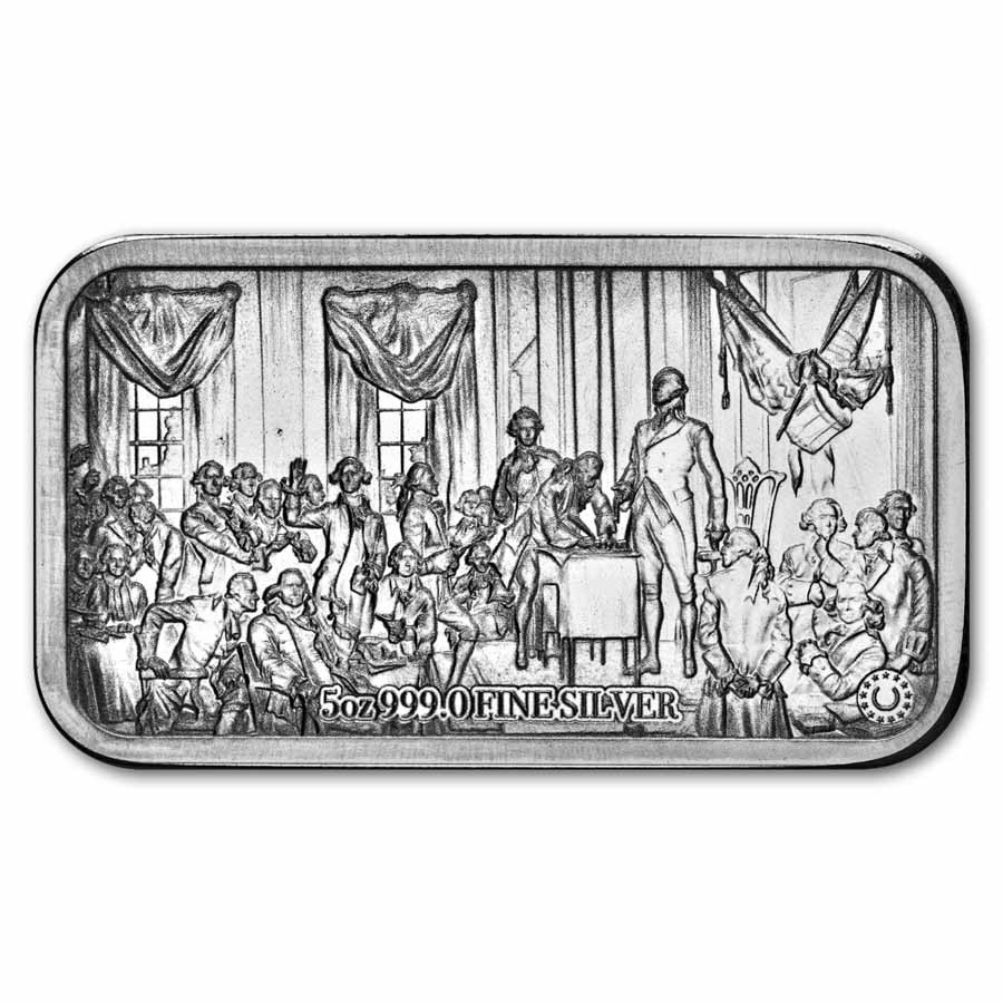 5 oz Silver Bar - American Constitution