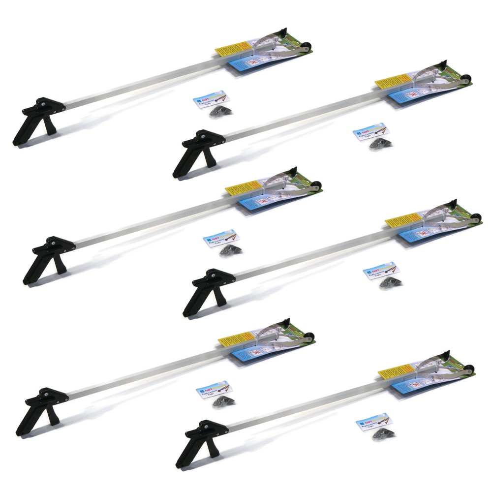 (2-Pack) 40" G4 DOT E-Z Reacher w/ Extra Cups for Trash Pick Up & Item Retrieval