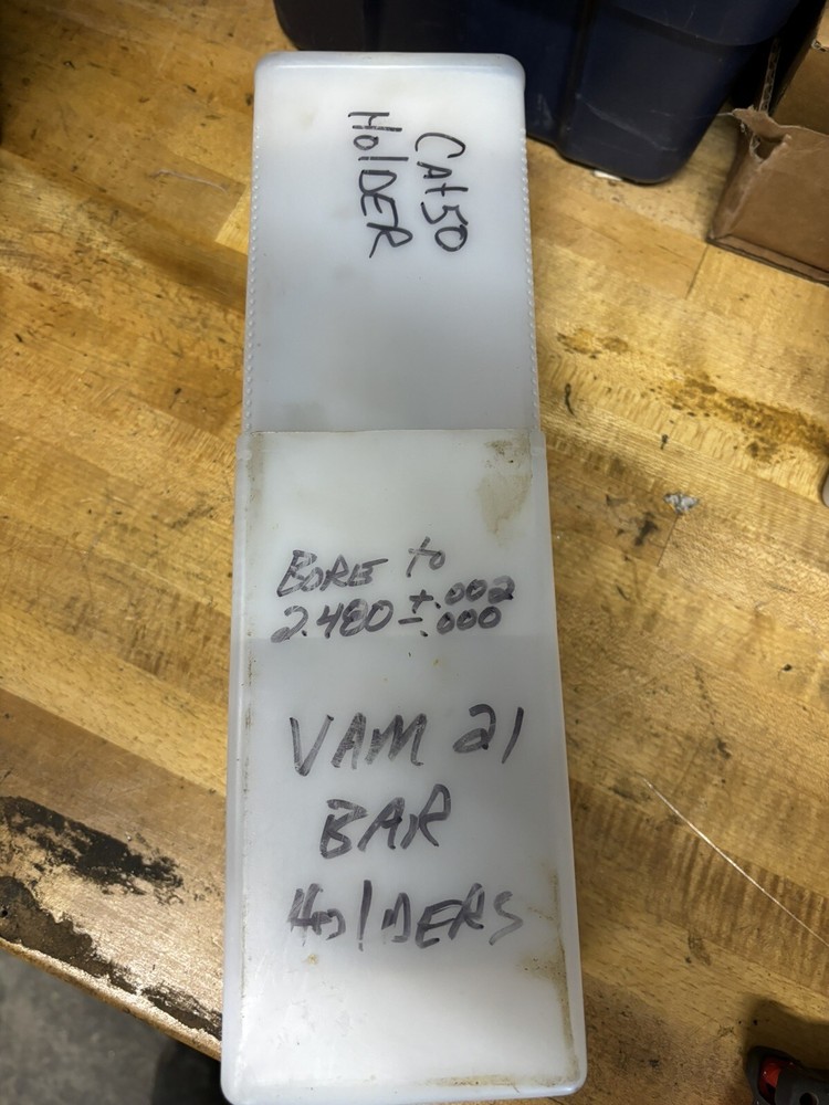 2 CAT50 LYNDEX END MILL TOOL HOLDER NC5006-2000-5.37 WITH BORING BARS