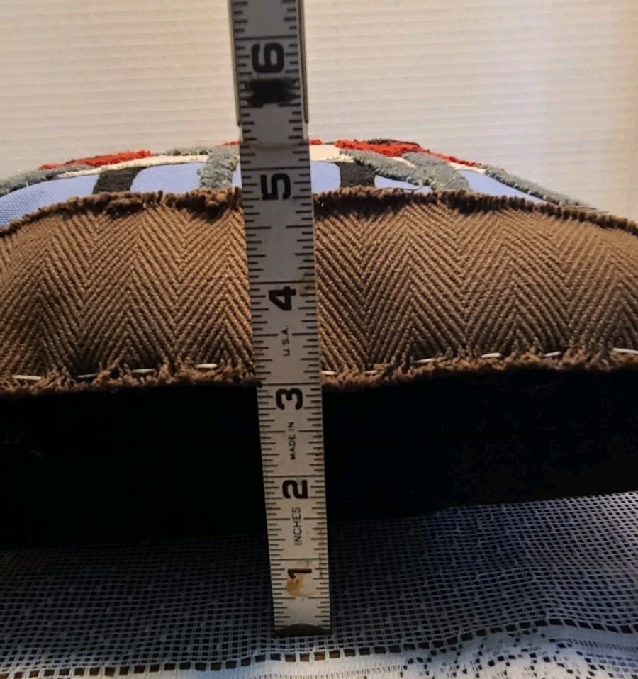 Picking Poppies Sheep Applique' Pattern Throw Pillow