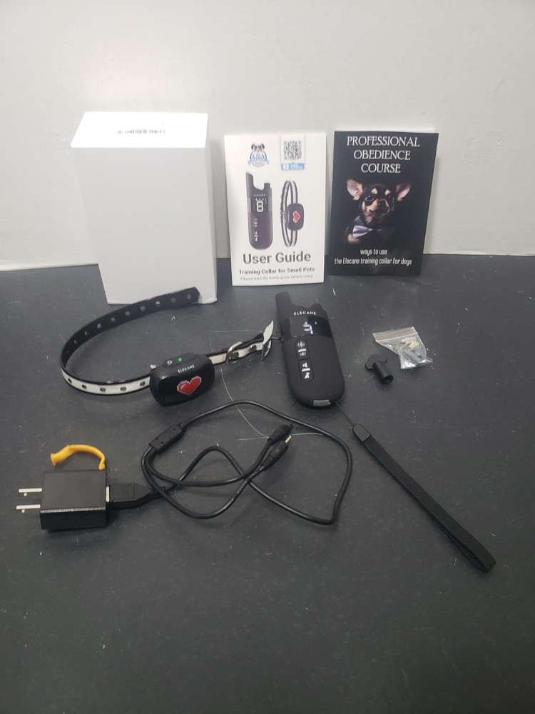 ELECANE Training Collar For Small Pets Rechargeable Remote Control Complete