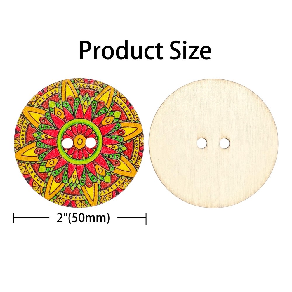 CANDEOLA 2" (50mm), Assorted (Mixed Random Vintage-Style Flower-Patterned)