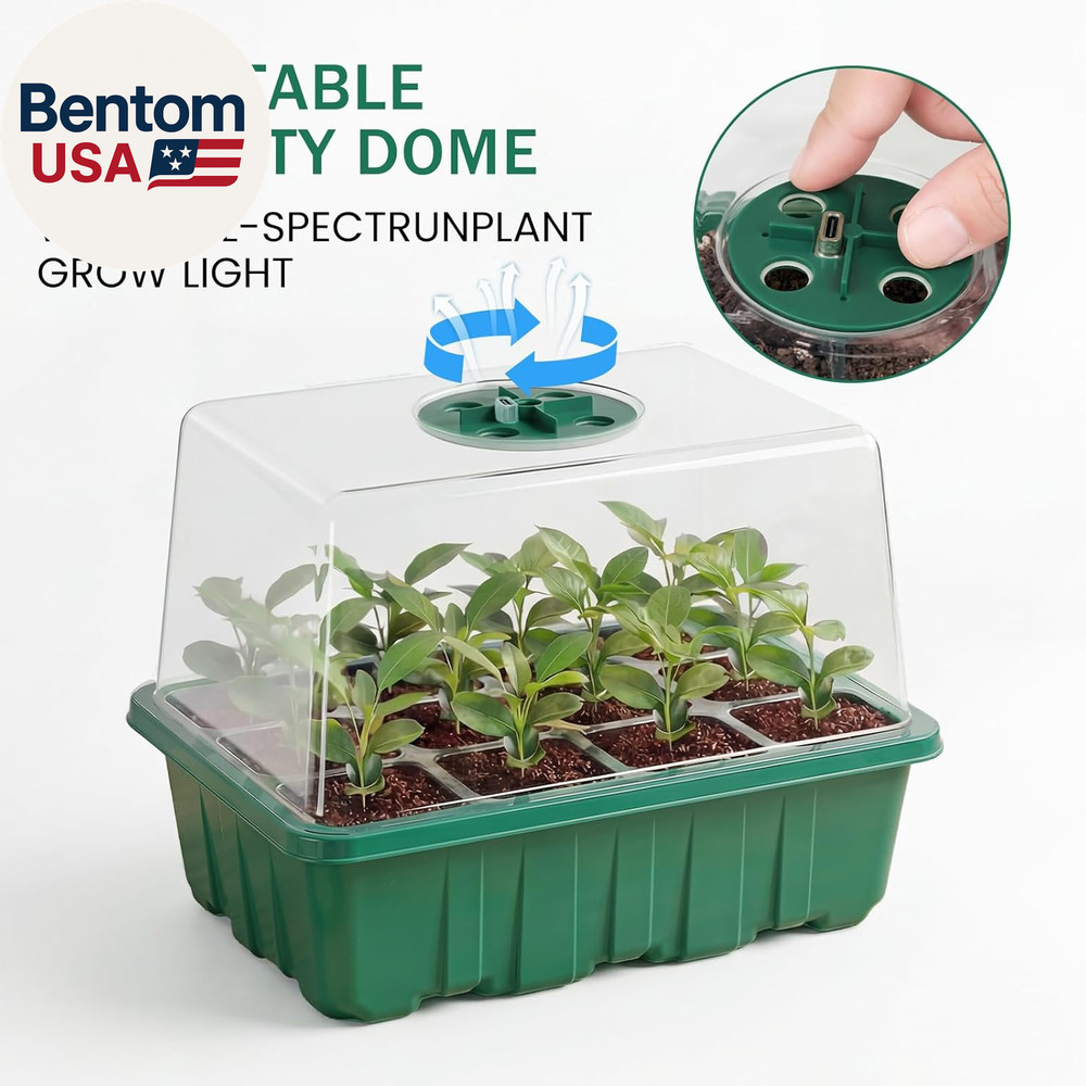Seed Starter Tray with Grow Light, 6 Pack Seed Starter Kit with Timing Controlle