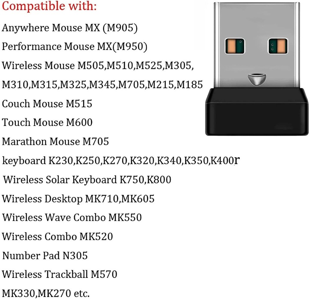 Logitech Wireless Unifying USB Receiver Dongle for Keyboard & Mice