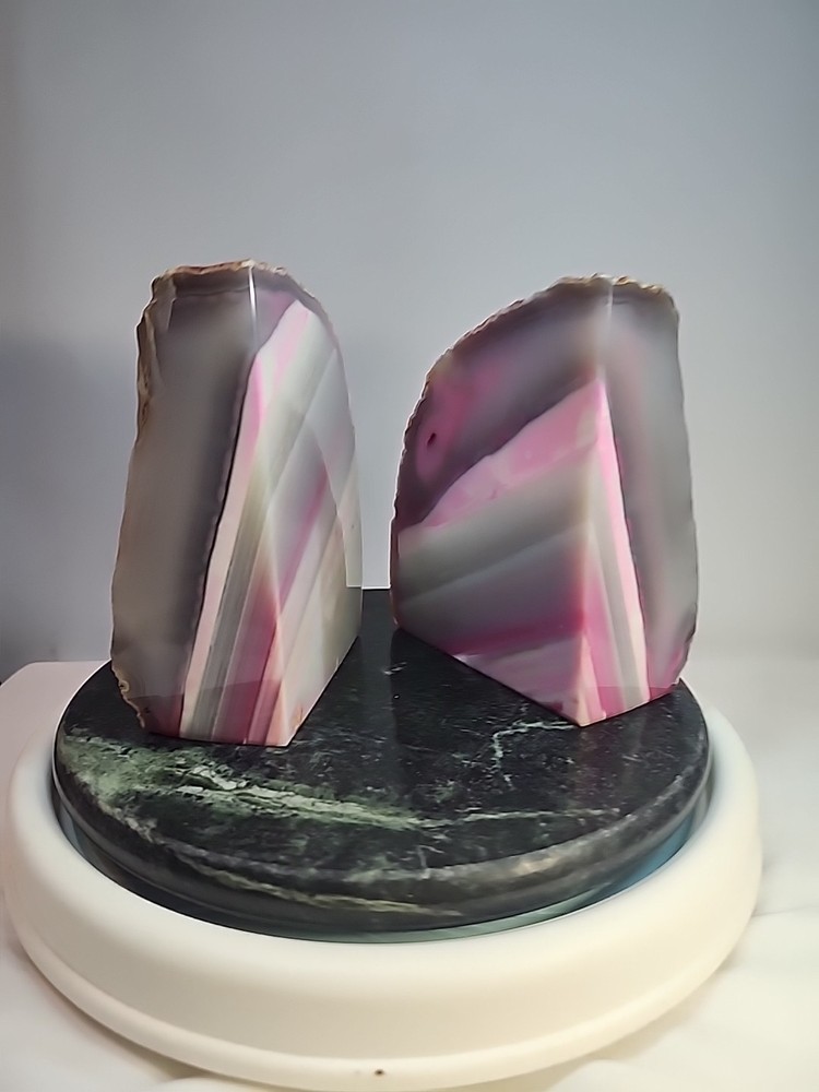 Bookends Beautiful Pinkgrey Stones