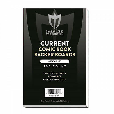 Case /1000 Max Pro Current / Modern Comic Book Backing Boards Acid Free White