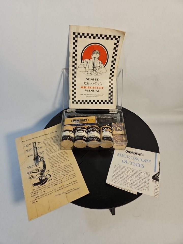 Vtg Sciencecraft Microscope Lab Accessory Kit 1935-1960
