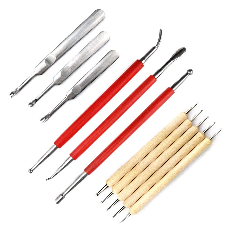 Leather Craft Carving Modelling Tool Grooving Tool, Embossing Spoon Stylus...