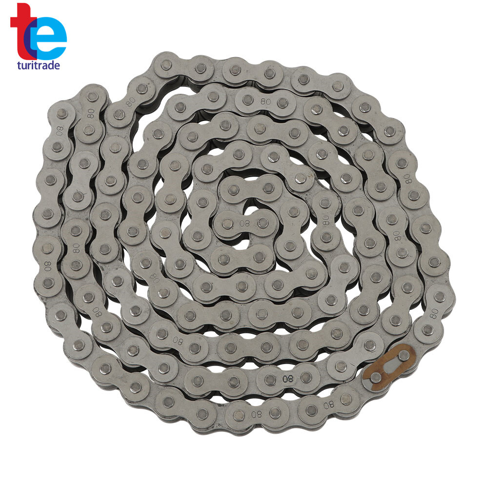 #80 Heavy Duty Roller Chain × 10 Feet With 1 Connector