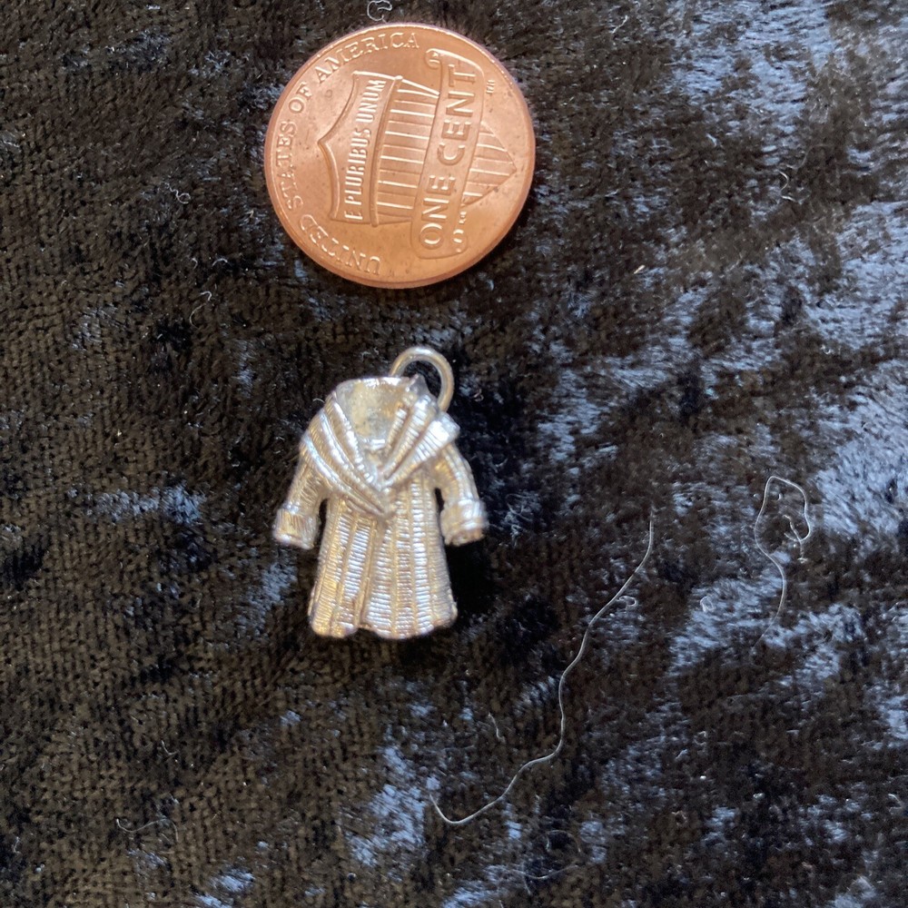 Silver Colored Fur Coat Charm