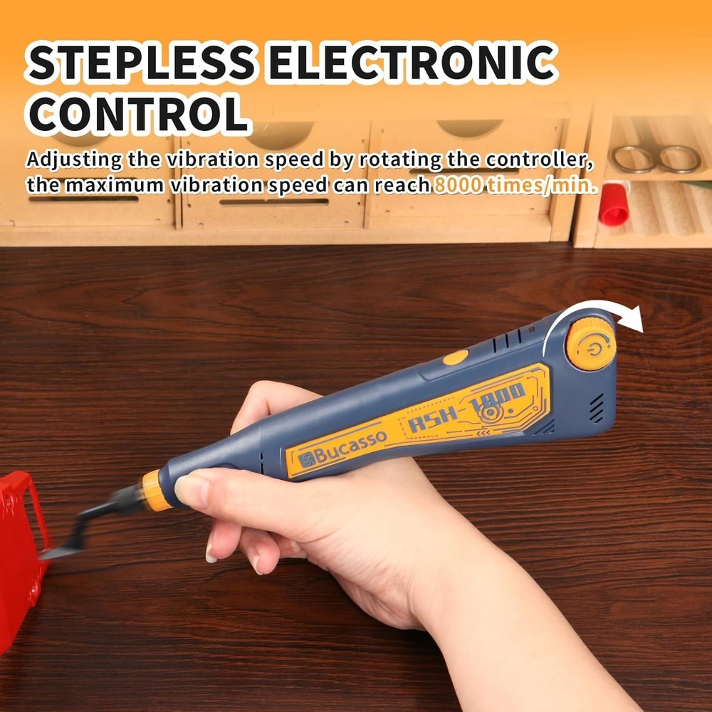 Mini Reciprocating Detail Sander USB Rechargeable Variable Speed LED Blue