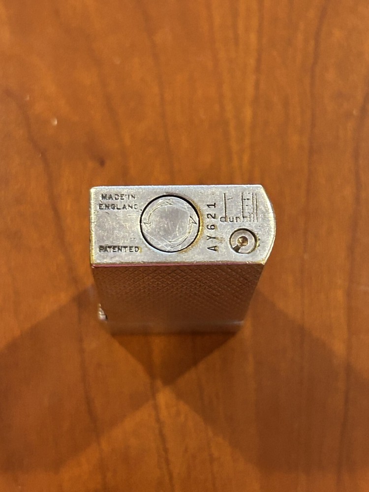 Dunhill Rollagas 1970s Butane Cascade Barley Waves Silver Plated Lighter