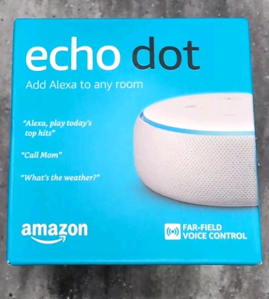 Amazon Echo Dot Alexa Smart Speaker White/Sandstone 3rd Gen BRAND NEW