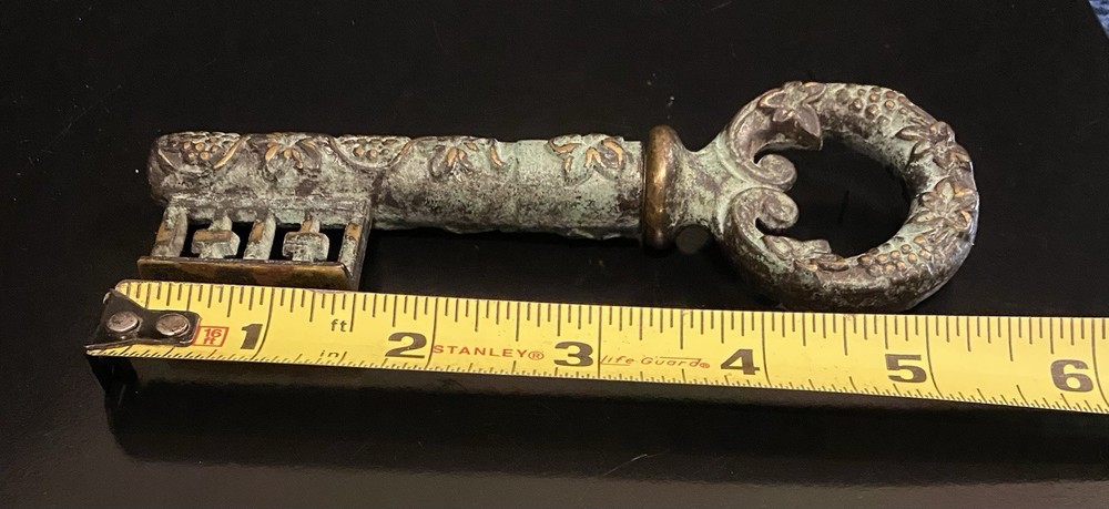 1950’s Solid Brass Corkscrew/ Bottle Opener Skeleton Key. Marked Made In GERMANY