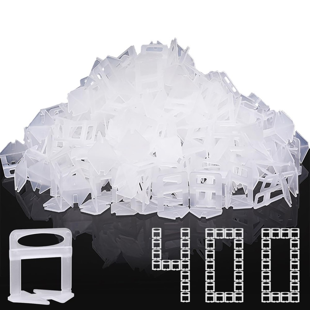 Tile Leveling System Spacers Clips 1/16 in Tile Tools 400 Pcs