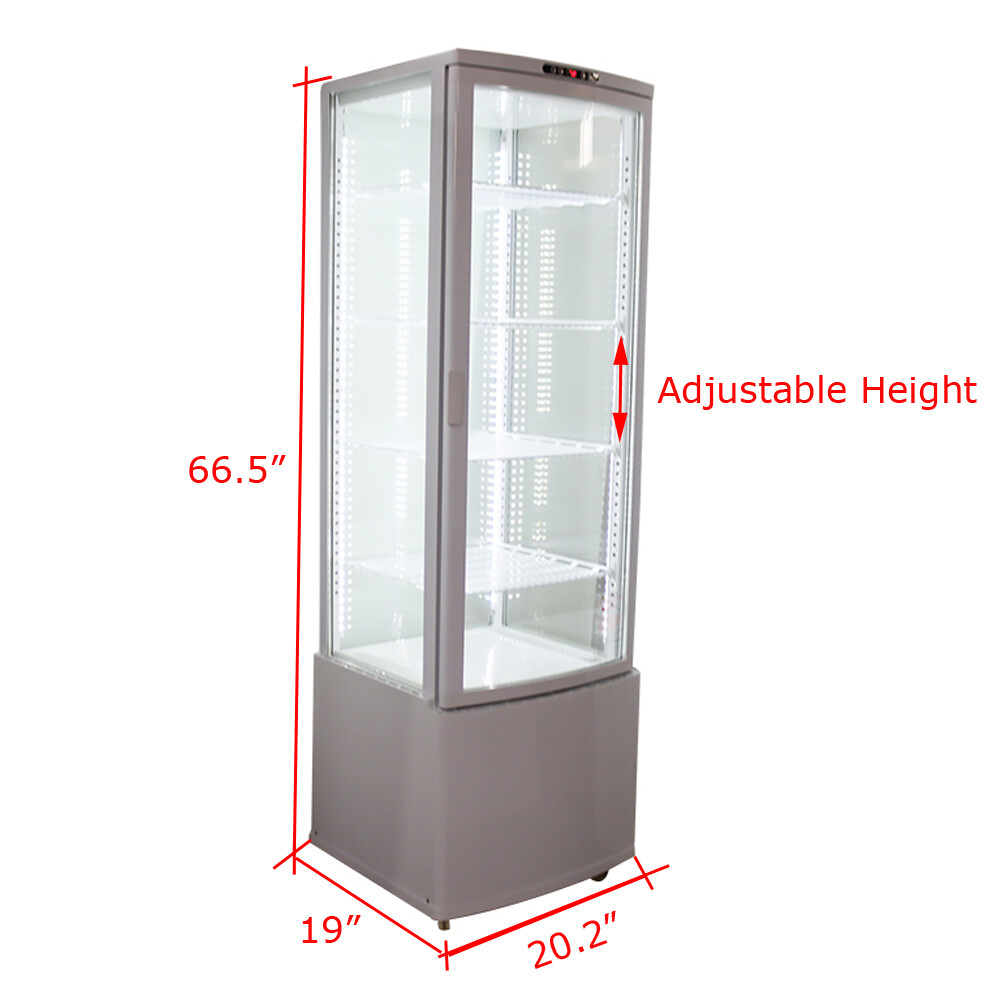 5 Layers Floor Type Refrigerated Display Case Cabinet Defogging 235L 110V