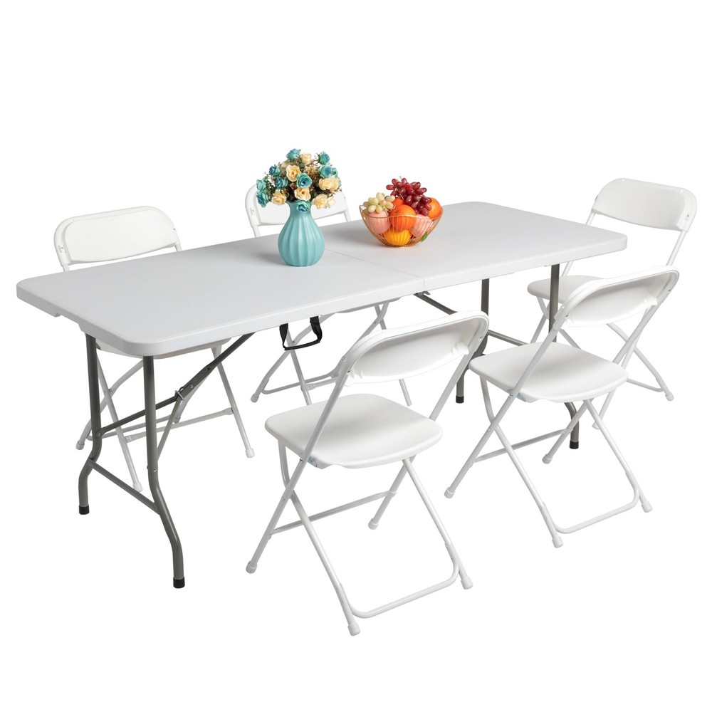 6FT Outdoor Courtyard Foldable Long Table New -