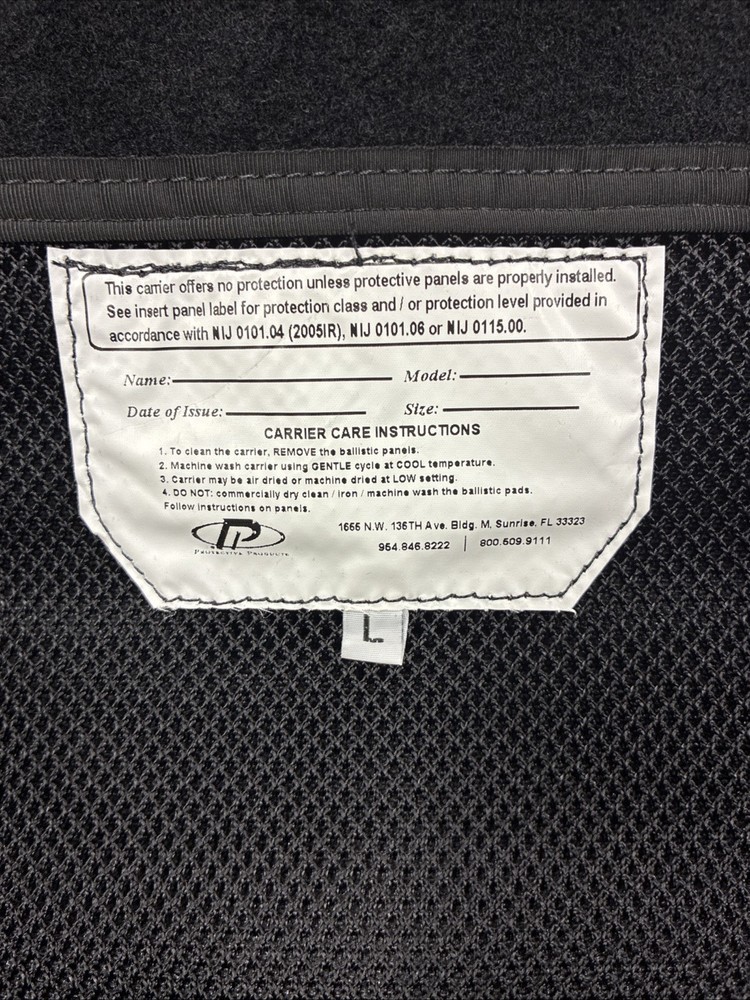 Protective Products Outer shell Carrier - Black - Large - READ DESCRIPTION