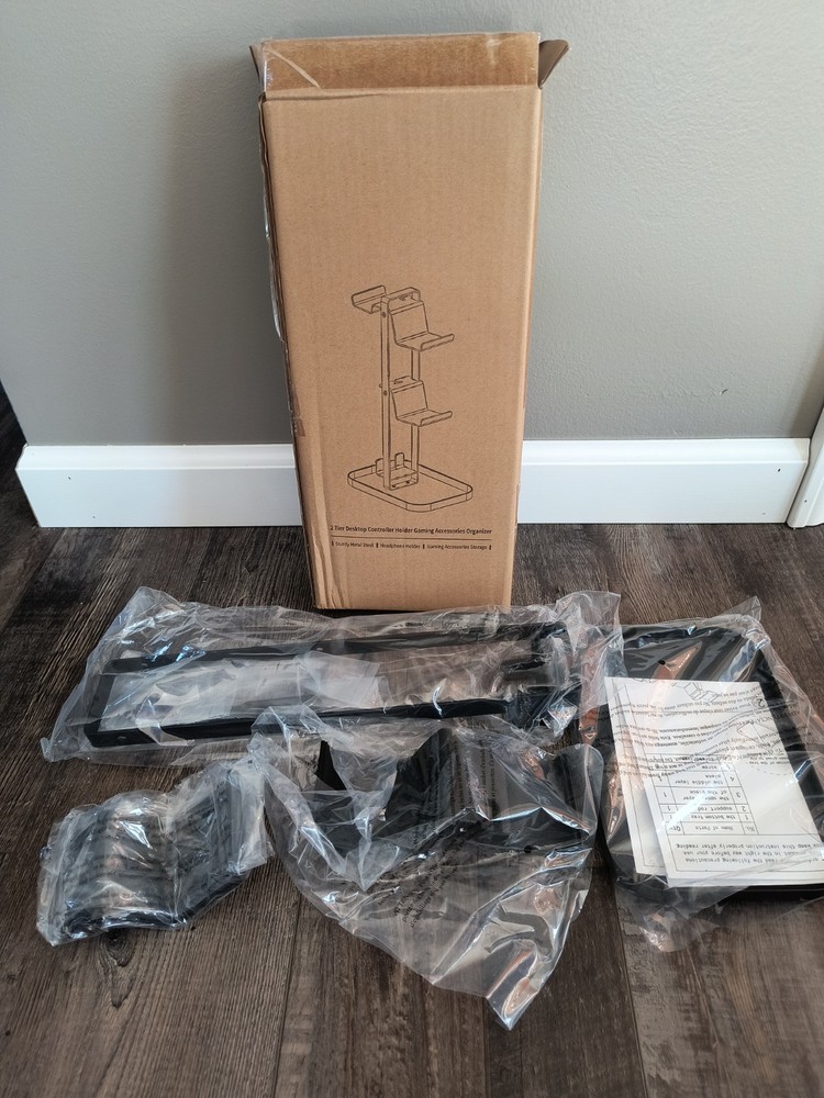 2 Tier Desktop Controller Holder Gaming Accessories Organizer