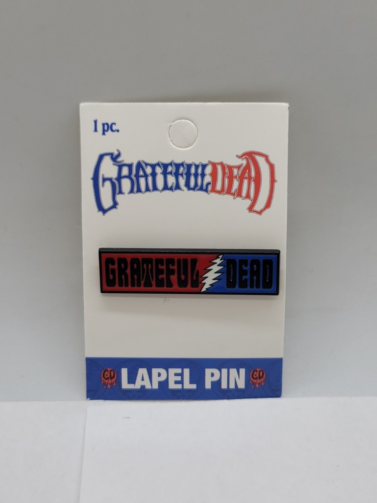 🎸 Grateful Dead Lightning Bolt Rectangle Logo Enamel Pin