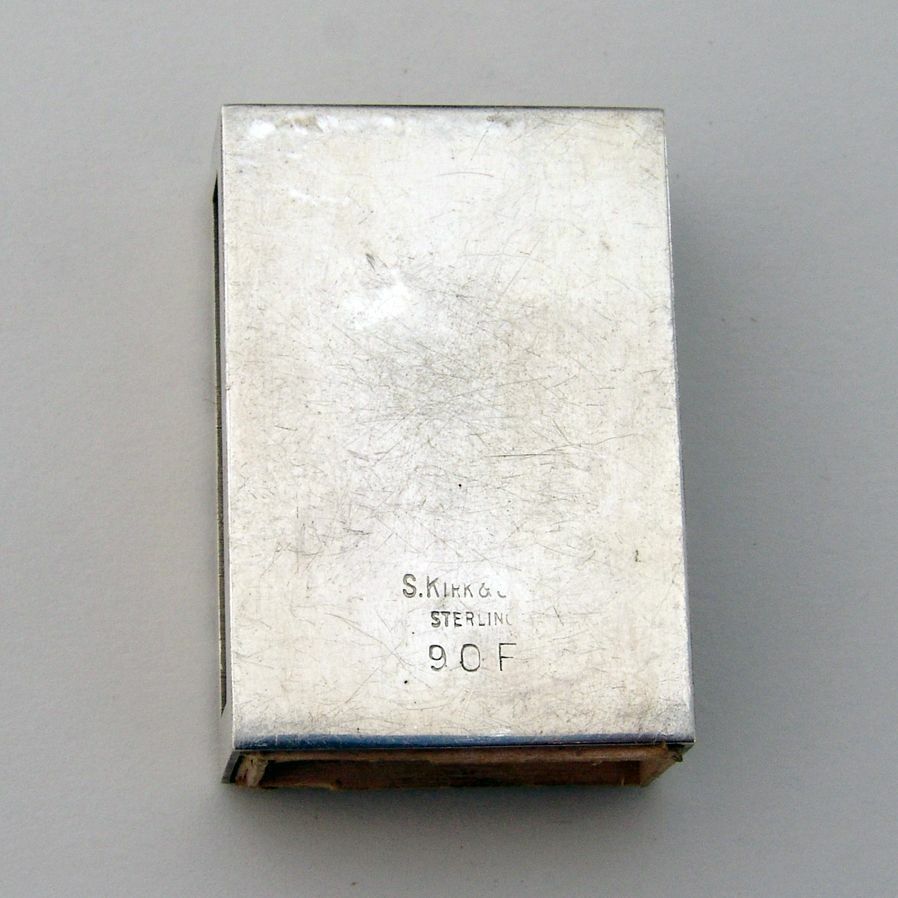 Kirk Repousse Match Safe Match Cover Sterling Silver