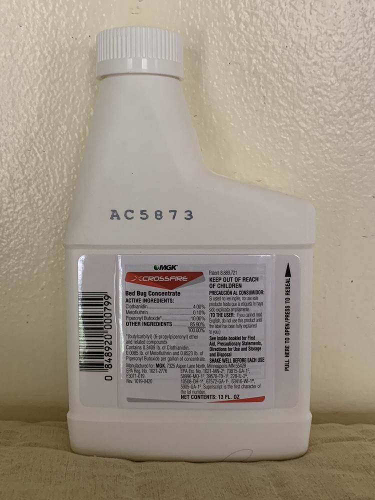 Crossfire Bed Bug Concentrate 13 oz MGK Insecticide Pest Control Bed Bug killer