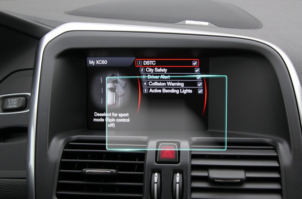 Crystal Clear Screen Protector for 2012 Volvo XC60 Vehicle Navigation