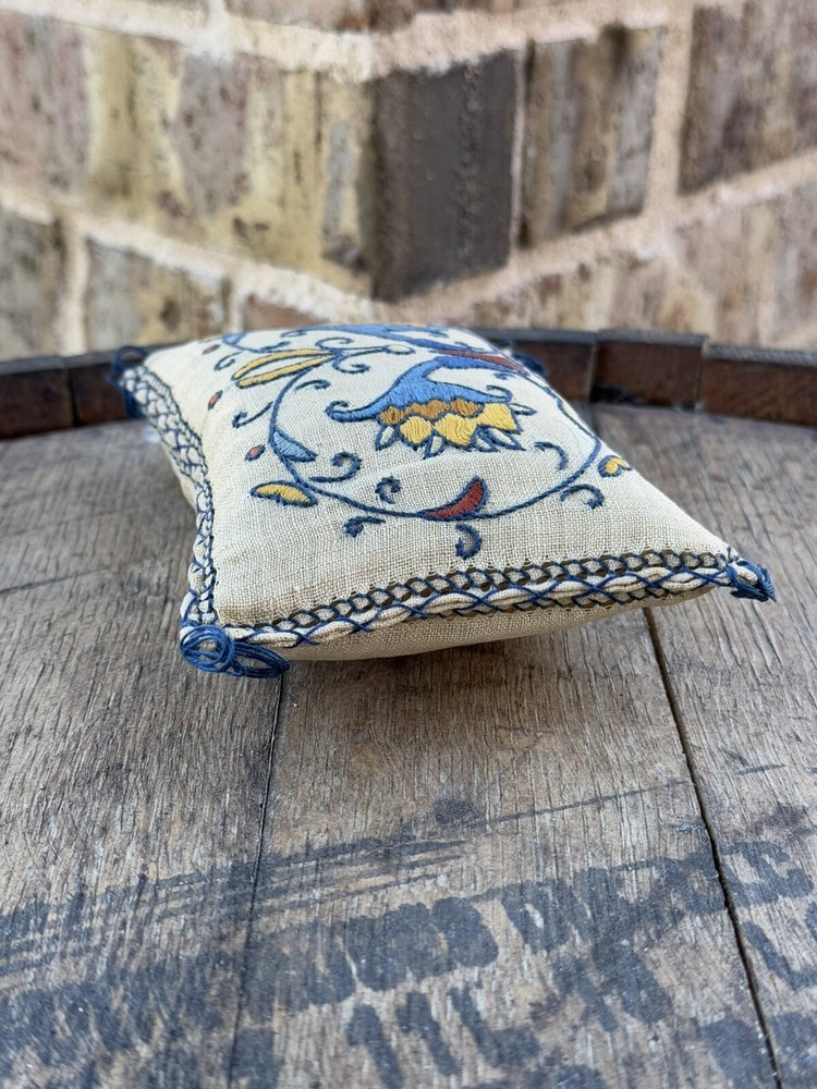 Antique Crewel Work Pin Cushion