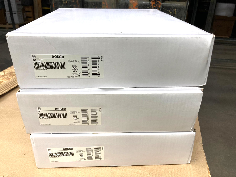 Qty. 3 Bosch B10 14.5" x 12.5" Medium Control Panel Enclosure, White Powdercoat