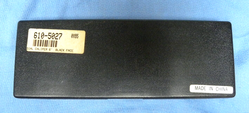 Dial Caliper 6" Shock Proof Black Face #9432 in Case