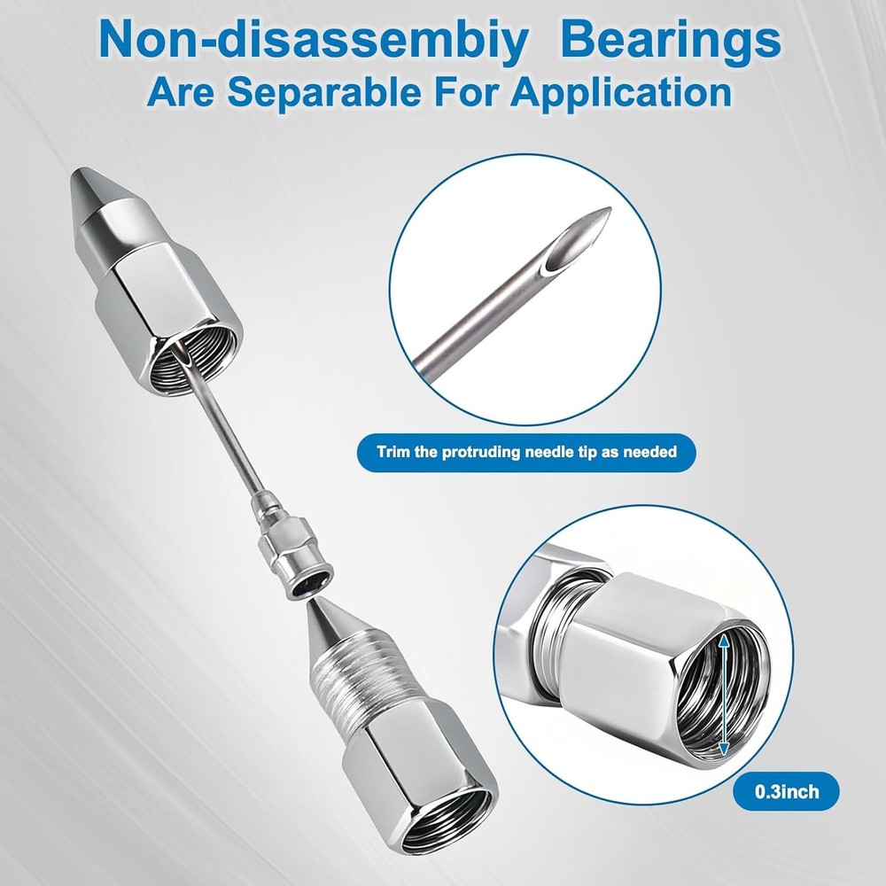 Grease Needle Dispenser Set 5PCS Rubber Coupler