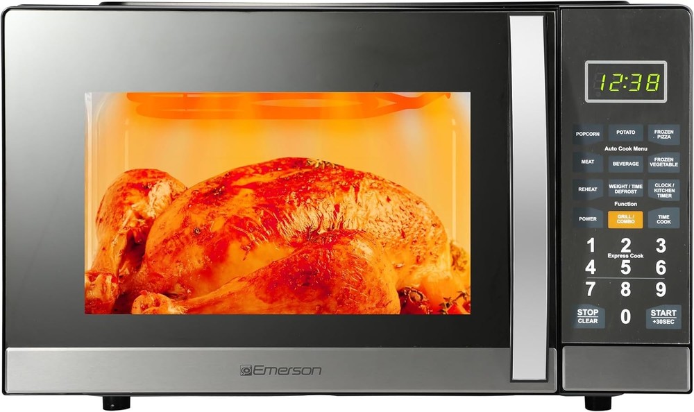 Microwave with Built In Grill Function Stainless Steel