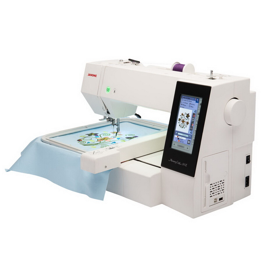 Janome Memory Craft 500E MC500E Embroidery Machine with Bonus Bundle