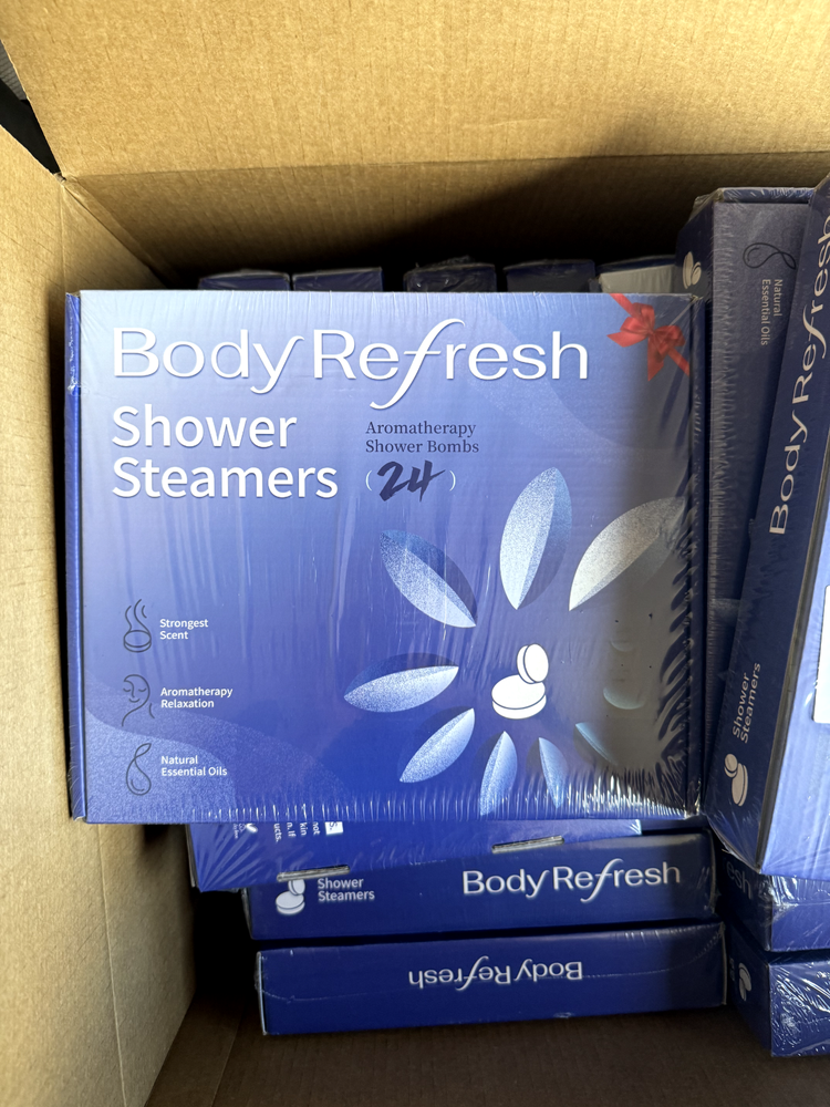 Body Refresh Shower Steamers Aromatherapy. Bath Bombs. 24 Count.