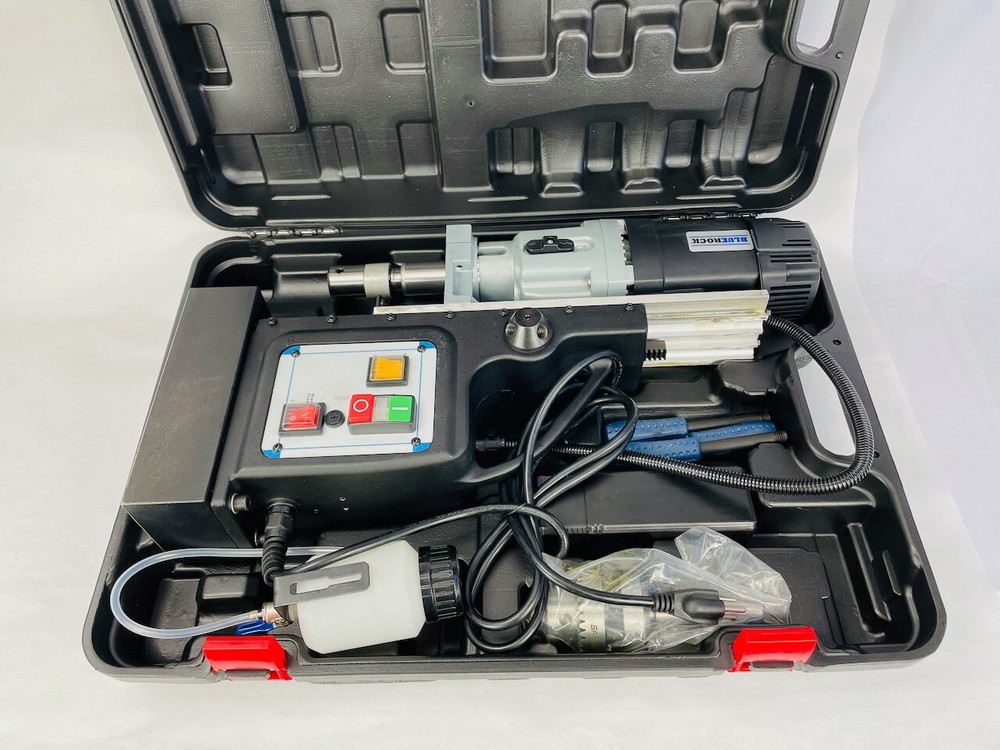 BLUEROCK ® Tools Model BRM-60A-B Magnetic Drill Press 2-Speed Mag Drill Typhoon