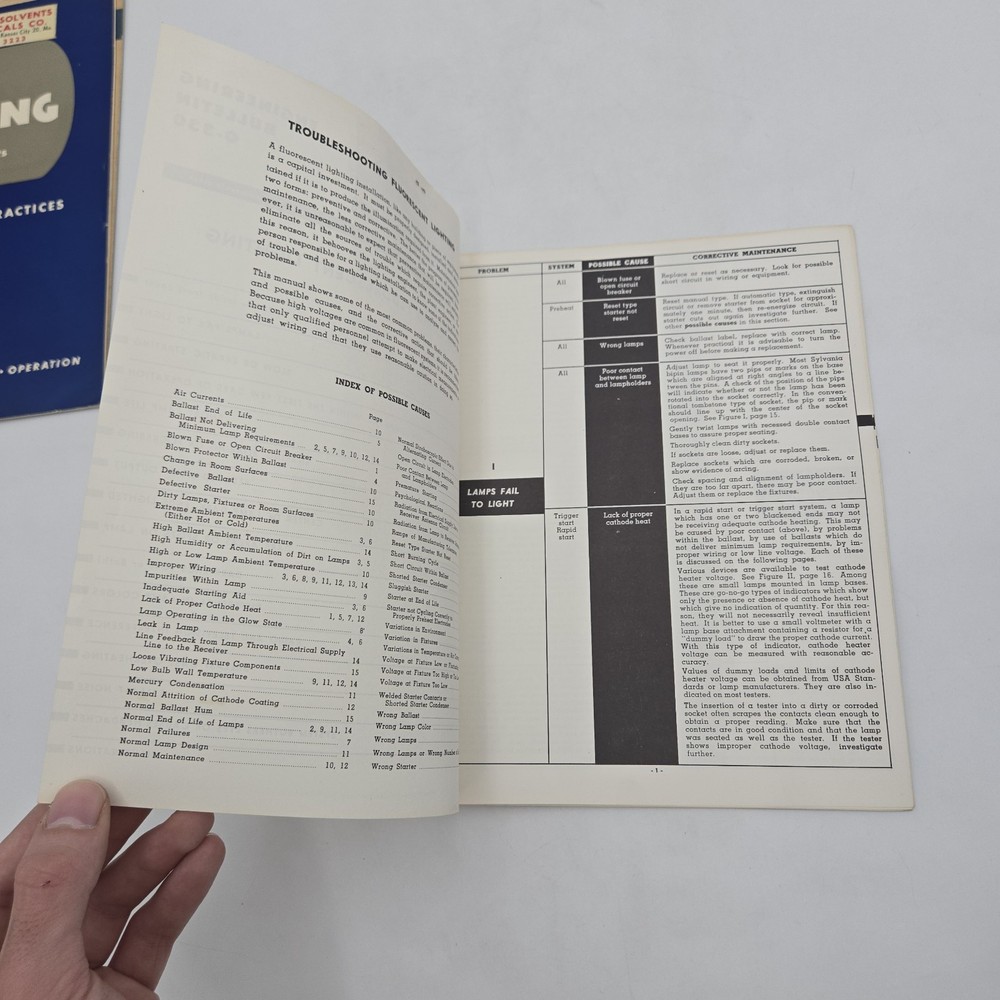 Sylvania Engineering Bulletin O-330 Troubleshooting Fluorescent Lighting