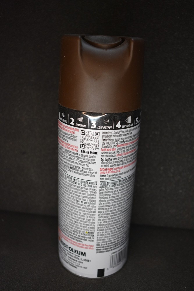 Rust-Oleum Stops Rust Custom Spray 5-in-1 Protective Enamel Paint Dark Brown